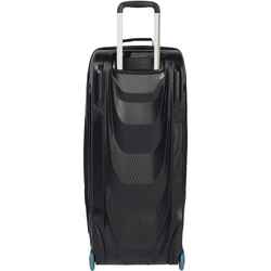 Scuba-diving travel bag 90 L with rigid shell and wheels - black/blue