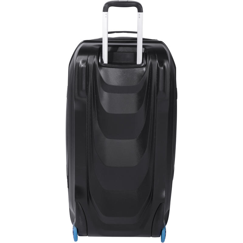Scubadiving travel bag 120 L with rigid shell and wheels black/blue