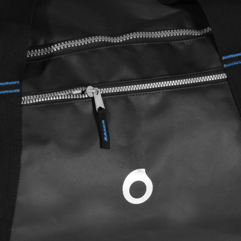 Scubadiving travel bag 120 L with rigid shell and wheels black/blue Decathlon