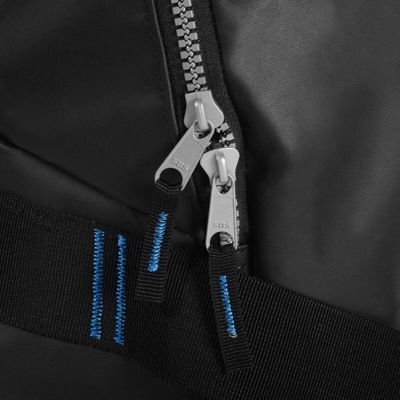 水肺潛水旅行袋（硬殼、附輪）SCD 90 L－黑色／藍色
