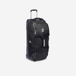 Sac de voyage de plongée à roulettes coque rigide scd 90 l trolley noir/bleu