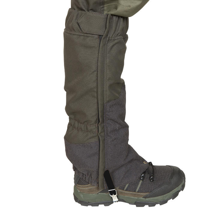 Polainas Caza Supertrack 500 Verdes Reforzadas Antidesgarros Solognac