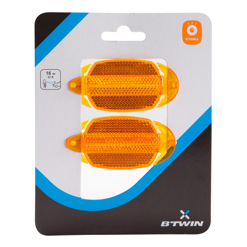 4x Réflecteur de roue (orange) grand | De Scheemaeker 4x Réflecteur de roue (orange) grand | De Scheemaeker