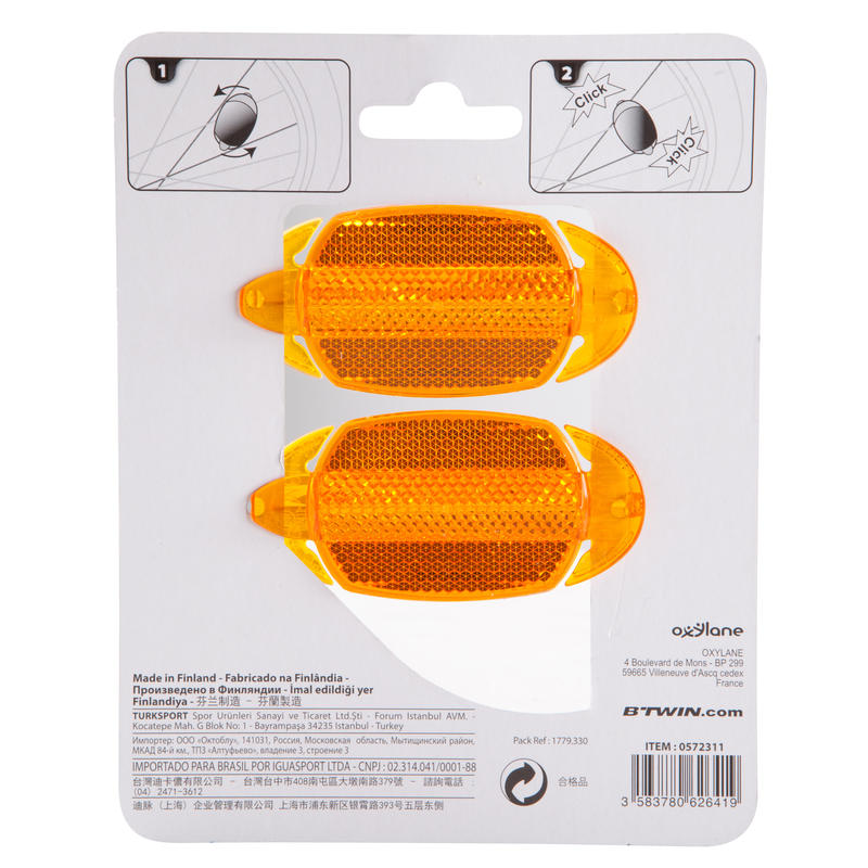 100 Bike Wheel Reflectors Decathlon