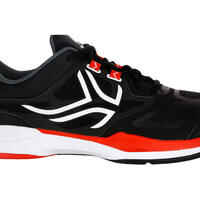 TS560 Clay Court Tennis Shoes - Black/Clay Red