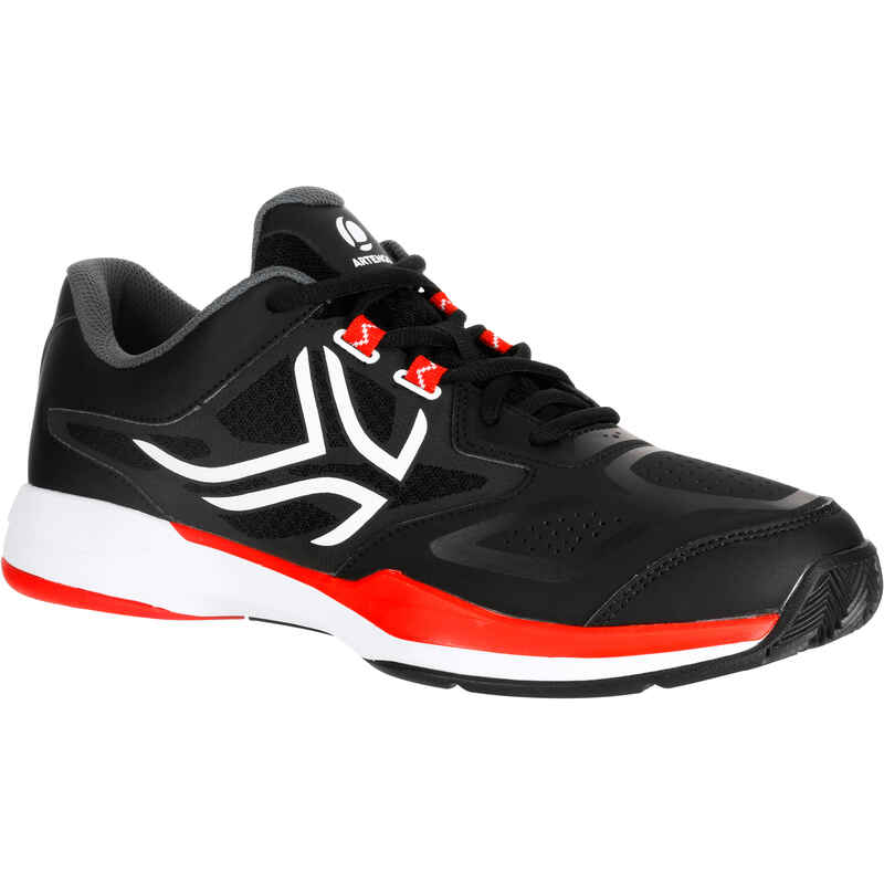 TS560 حذاء لعبة التنس - أسود/أحمر