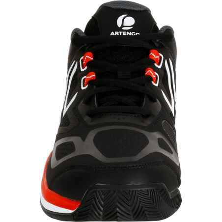 TS560 حذاء لعبة التنس - أسود/أحمر