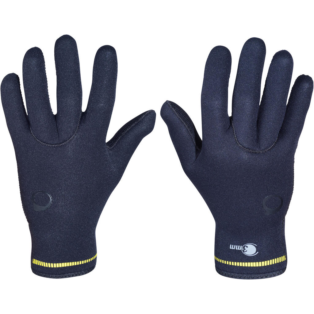 Gants plongée néoprène 3mm - noir