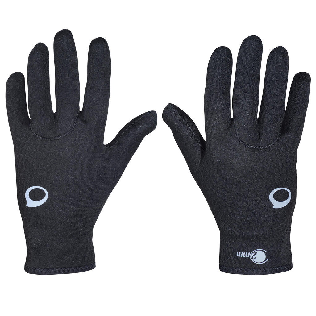 Gants plongée néoprène 2mm - noir