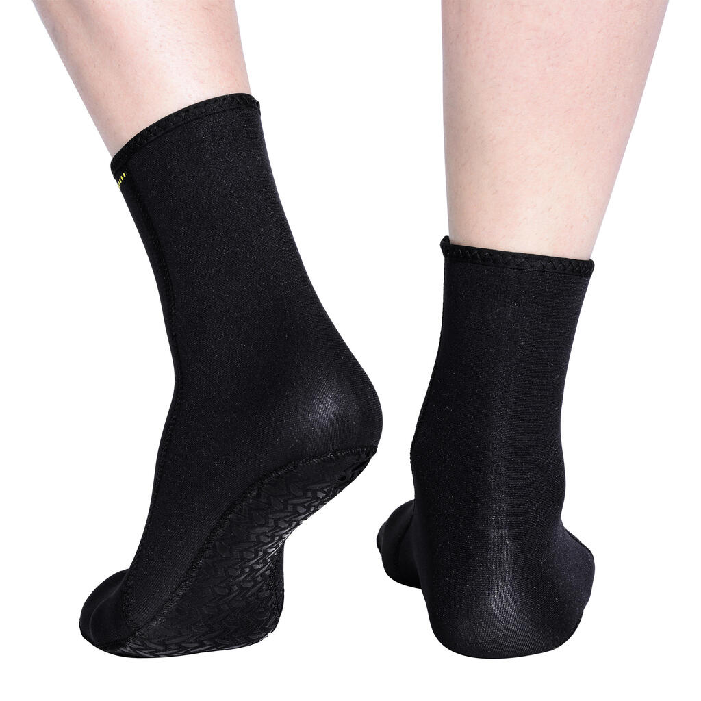 Neoprensocken Tauchen Neopren 3 mm - schwarz