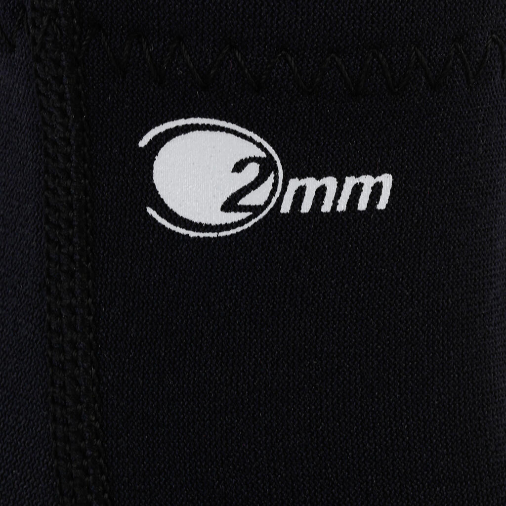 Neoprénové ponožky na potápanie 2 mm čierne