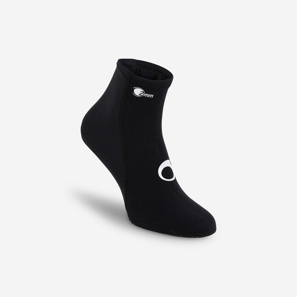 Neoprensocken Tauchen 2 mm schwarz