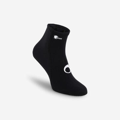 Neoprensocken Tauchen 2 mm schwarz