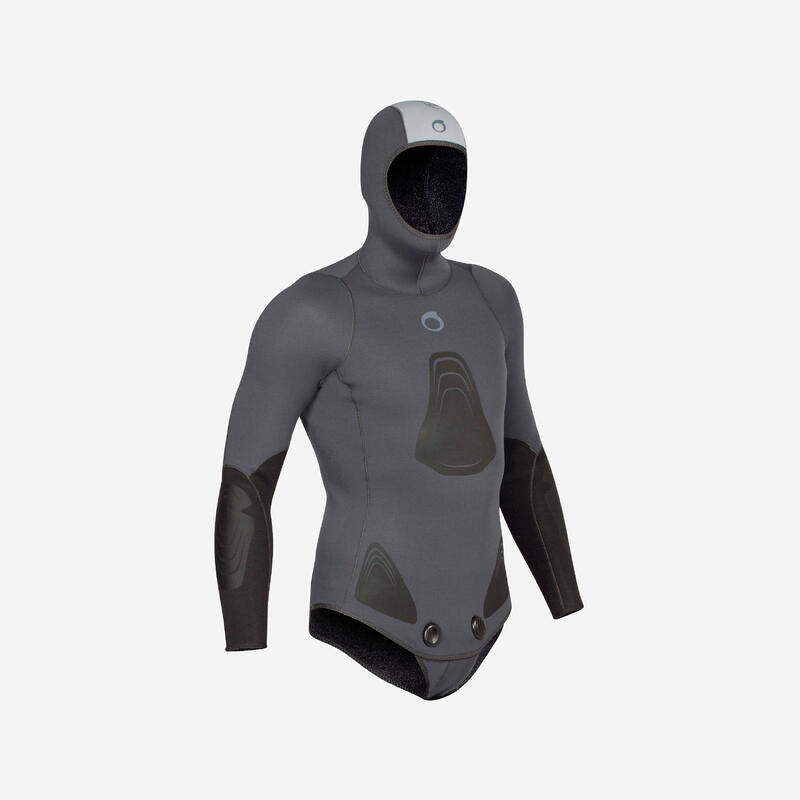 Pánská neoprenová bunda na potápění SPF 500 3 mm šedá