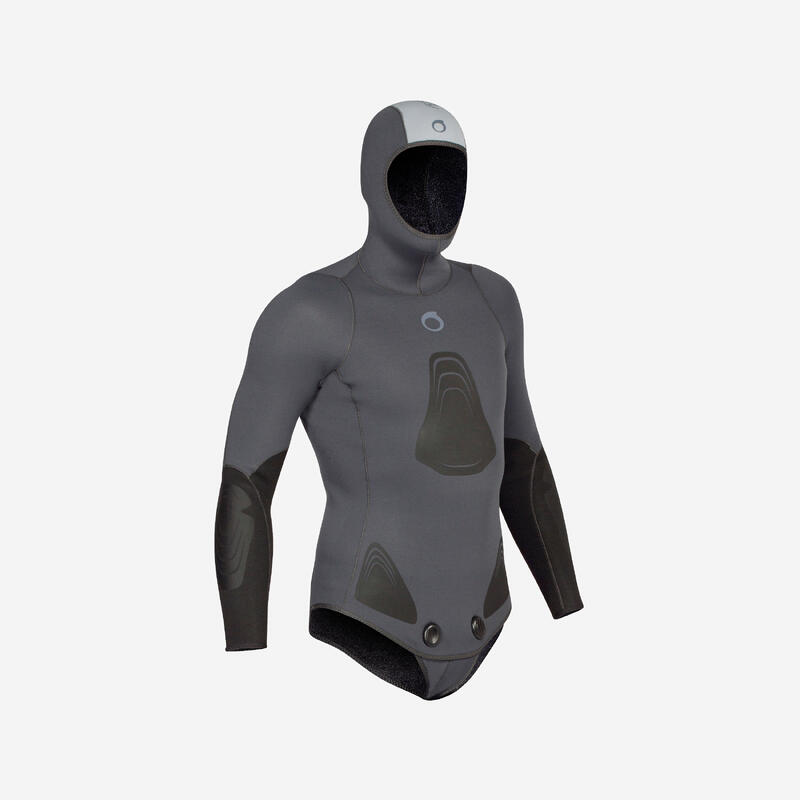 Neoprenjacke Freediving Herren 3 mm - SPF 500 grau