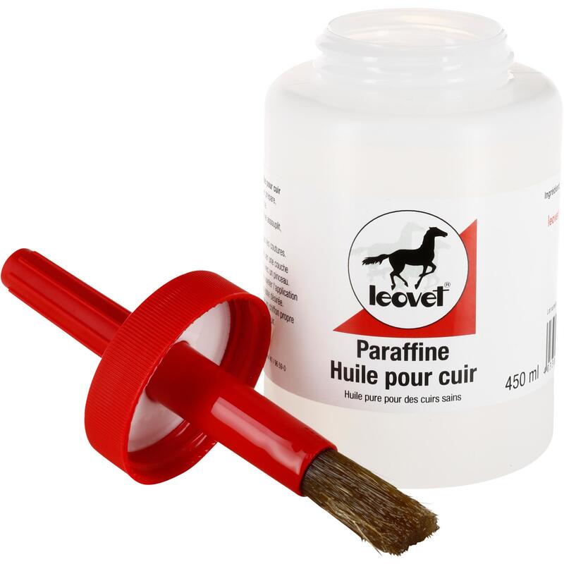 Huile paraffine pour cuir équitation avec pinceau Cheval et Poney - 450 ml