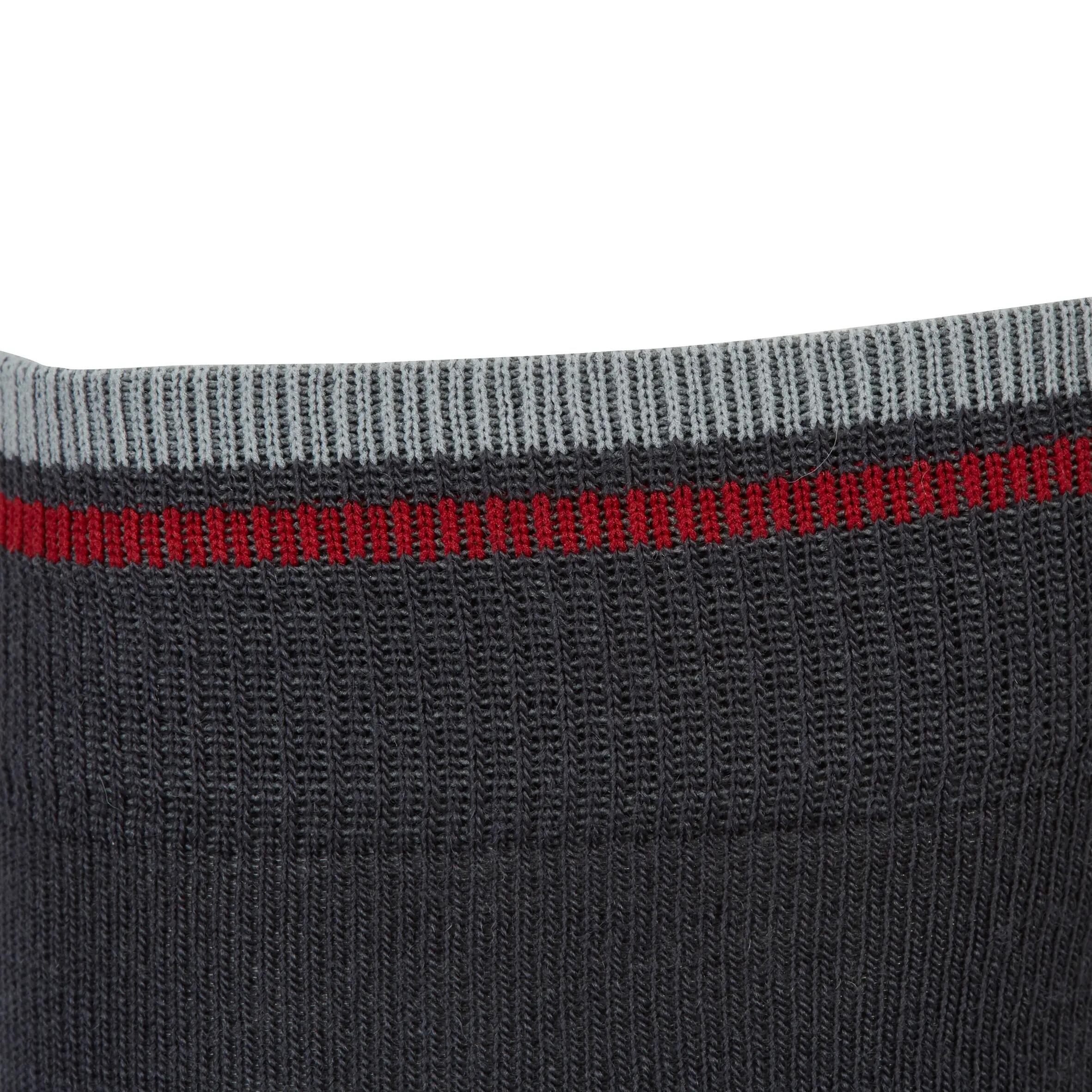 Adult Warm Horse Riding Socks Single-Pack - Dark Grey With Design 2/3