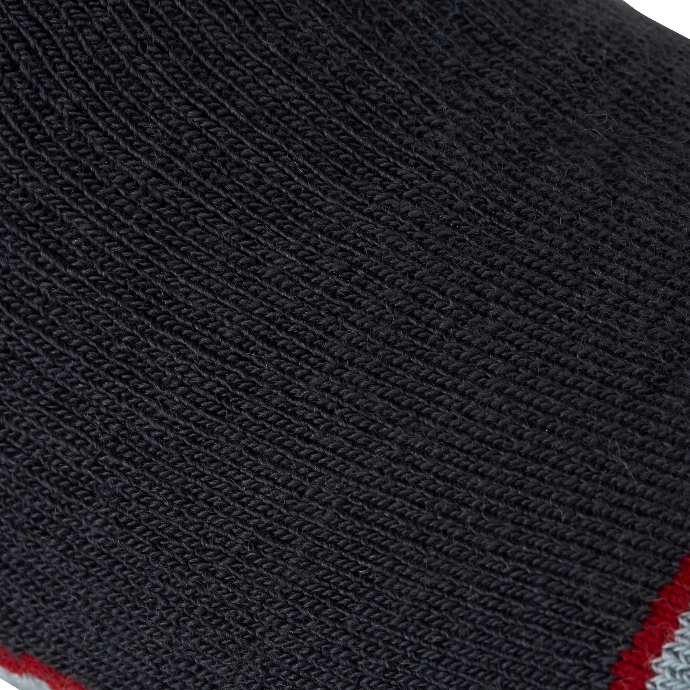 Adult Warm Horse Riding Socks Single-Pack - Dark Grey With Design 3/3