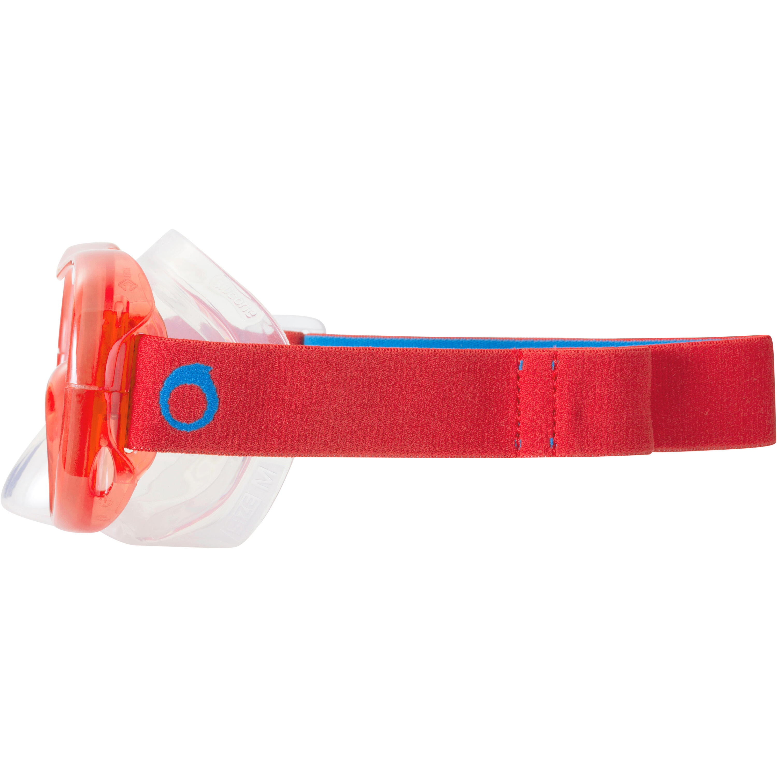 FRD120 freediving snorkel mask kit for adults red turquoise 6/19
