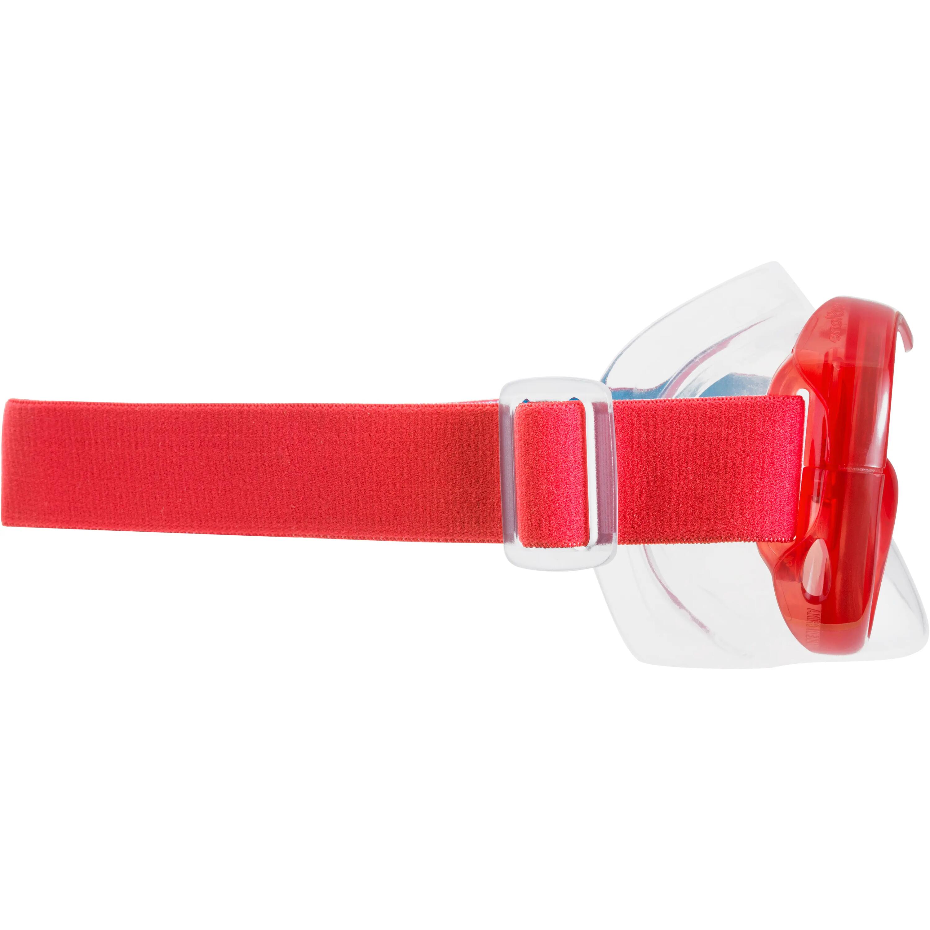 FRD120 freediving snorkel mask kit for adults red turquoise 5/19