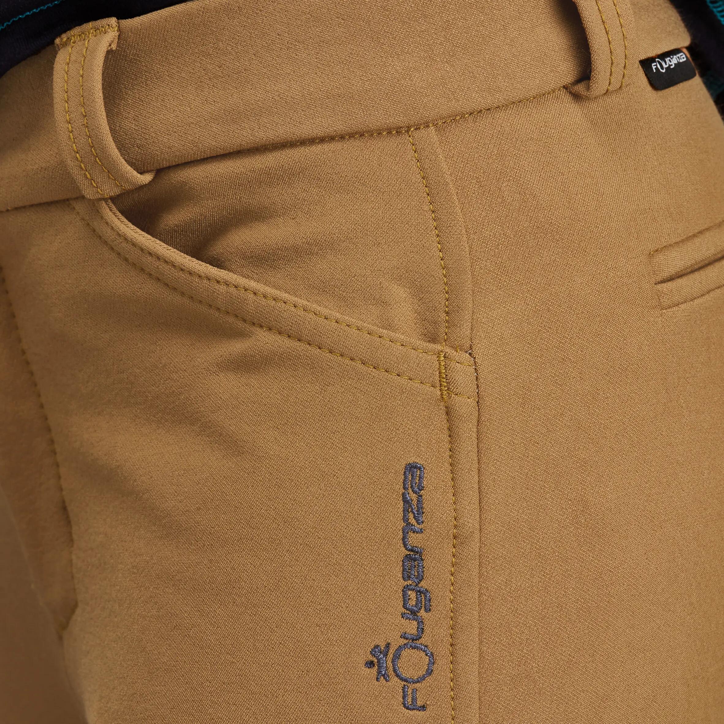BR560 Grip Kids' Horse Riding Silicone Patch Jodhpurs - Camel 19/22