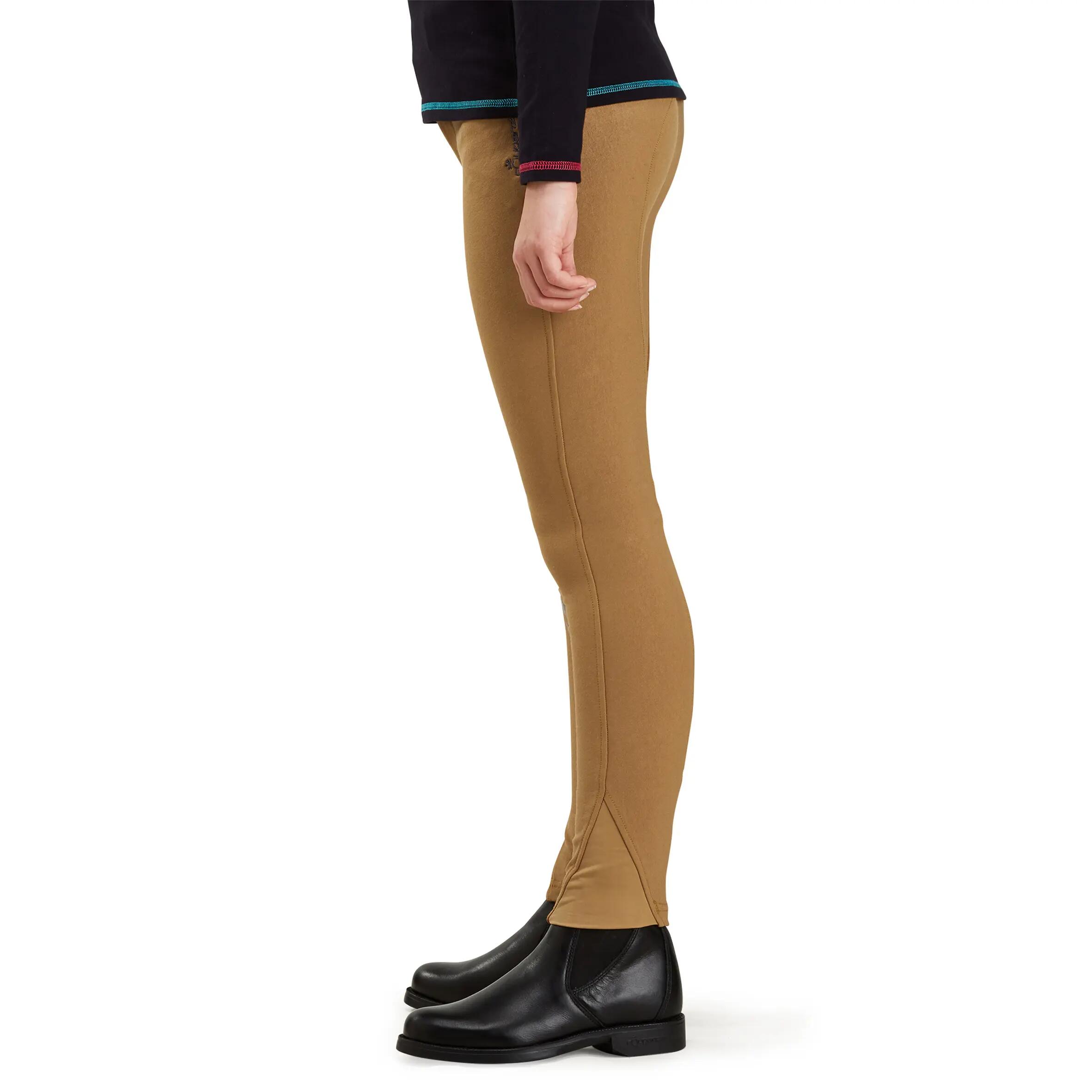 BR560 Grip Kids' Horse Riding Silicone Patch Jodhpurs - Camel 8/22