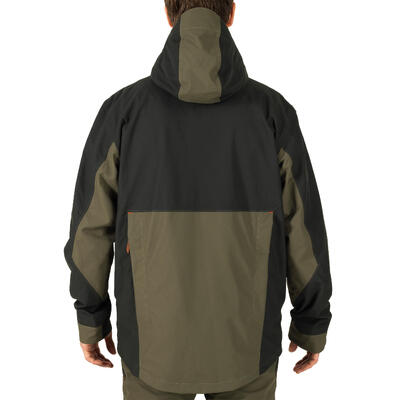 VESTE CHASSE IMPERMEABLE RENFORT 500 VERTE