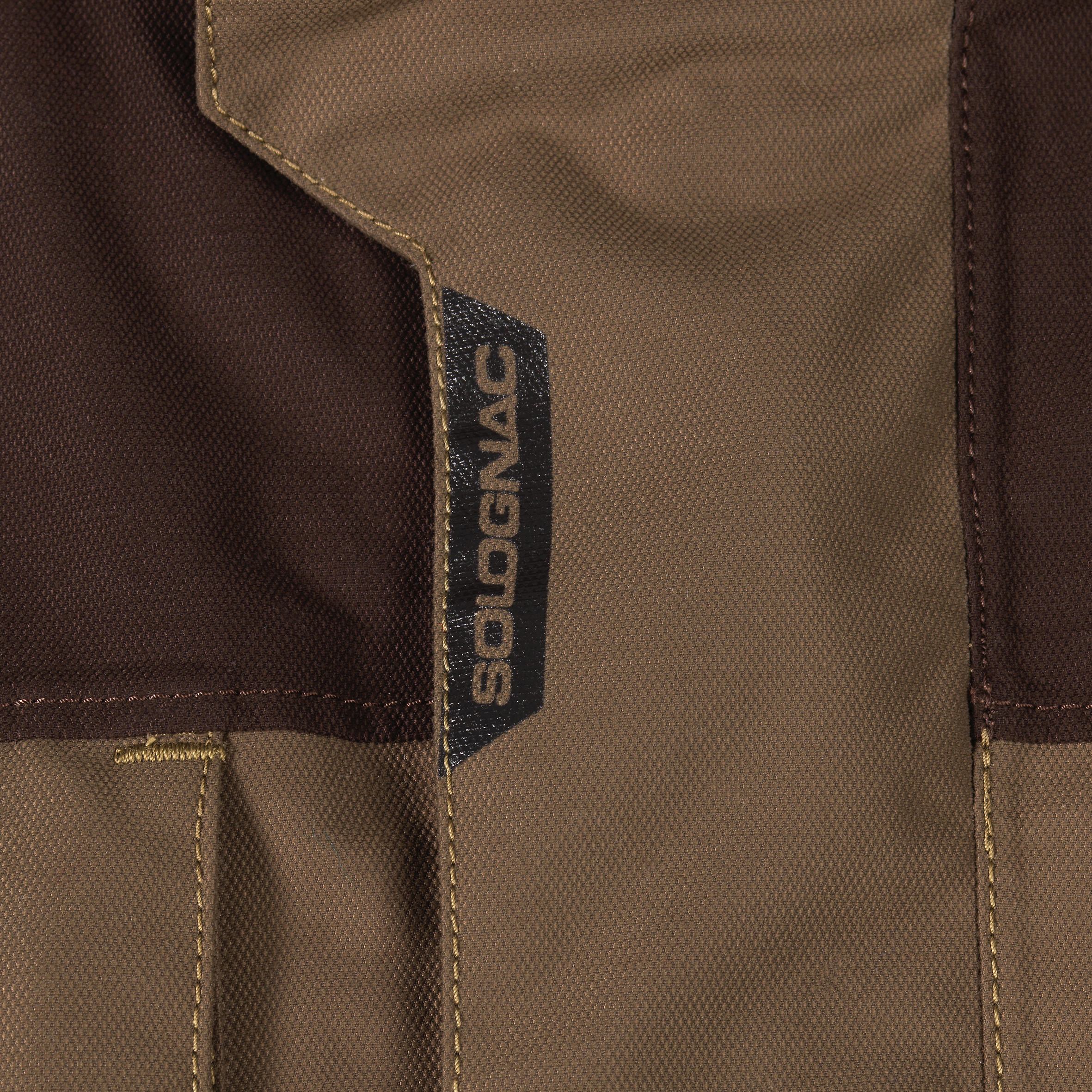 WATERPROOF HUNTING JACKET RENFORT 500 - BROWN 3/11