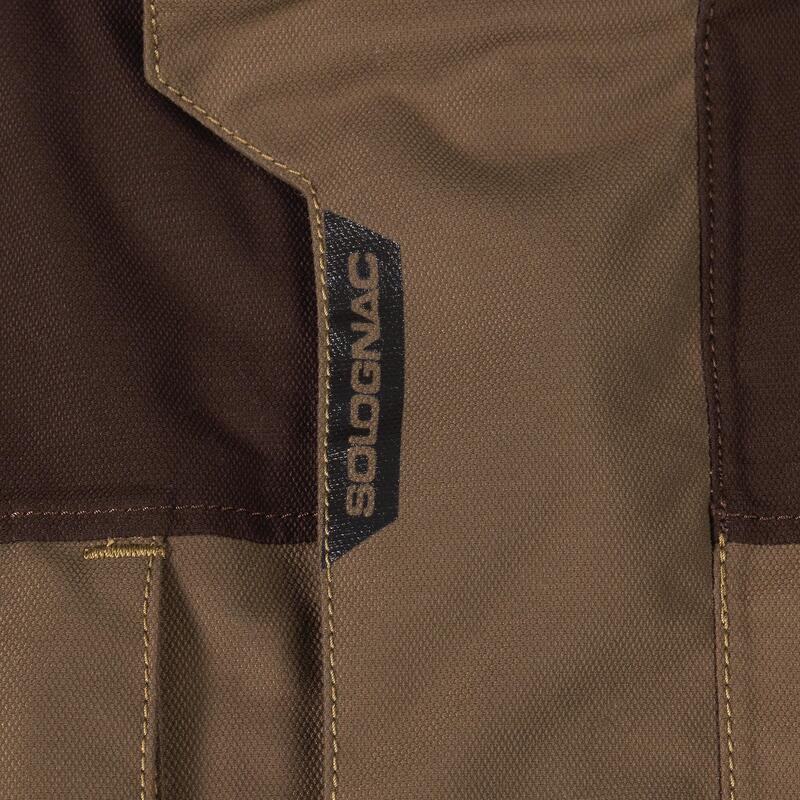 Chaqueta Caza Solognac Renfort 500 Hombre Reforzada Impermebale Marron