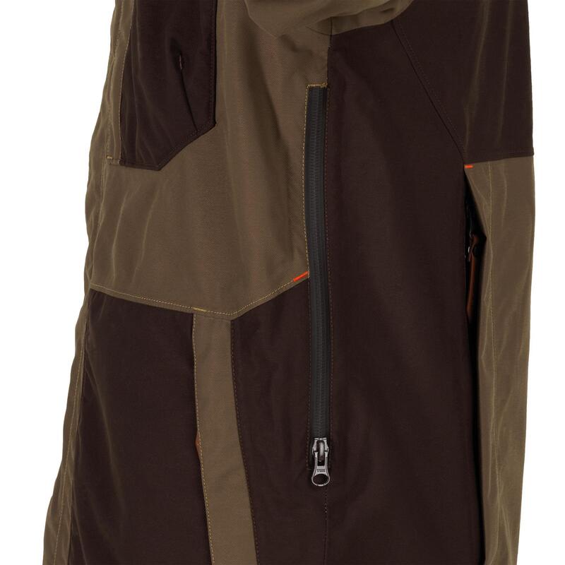 Chaqueta Caza Solognac Renfort 500 Hombre Reforzada Impermebale Marron