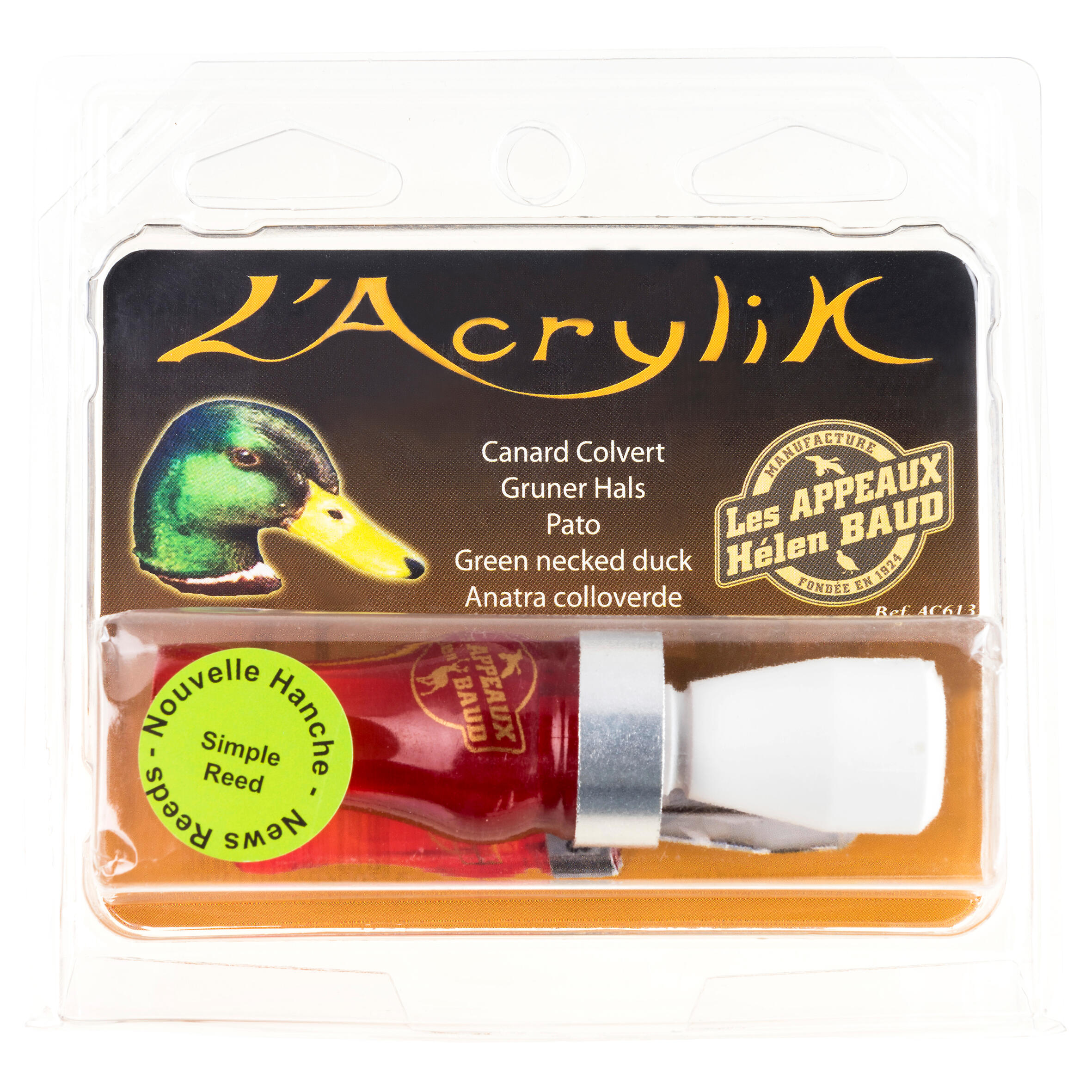 Reclamo Caza Pato Salvaje Acrilico Baud Decathlon