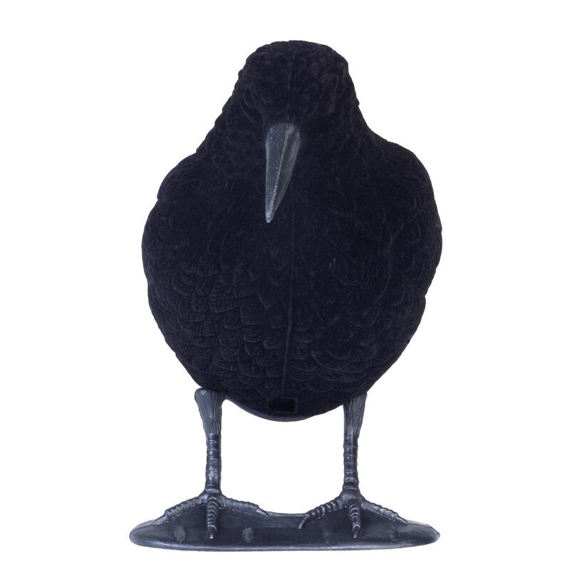 Brema Figurine De Jardin, Corbeau Anti-Pigeon Et De Décoration, Noir