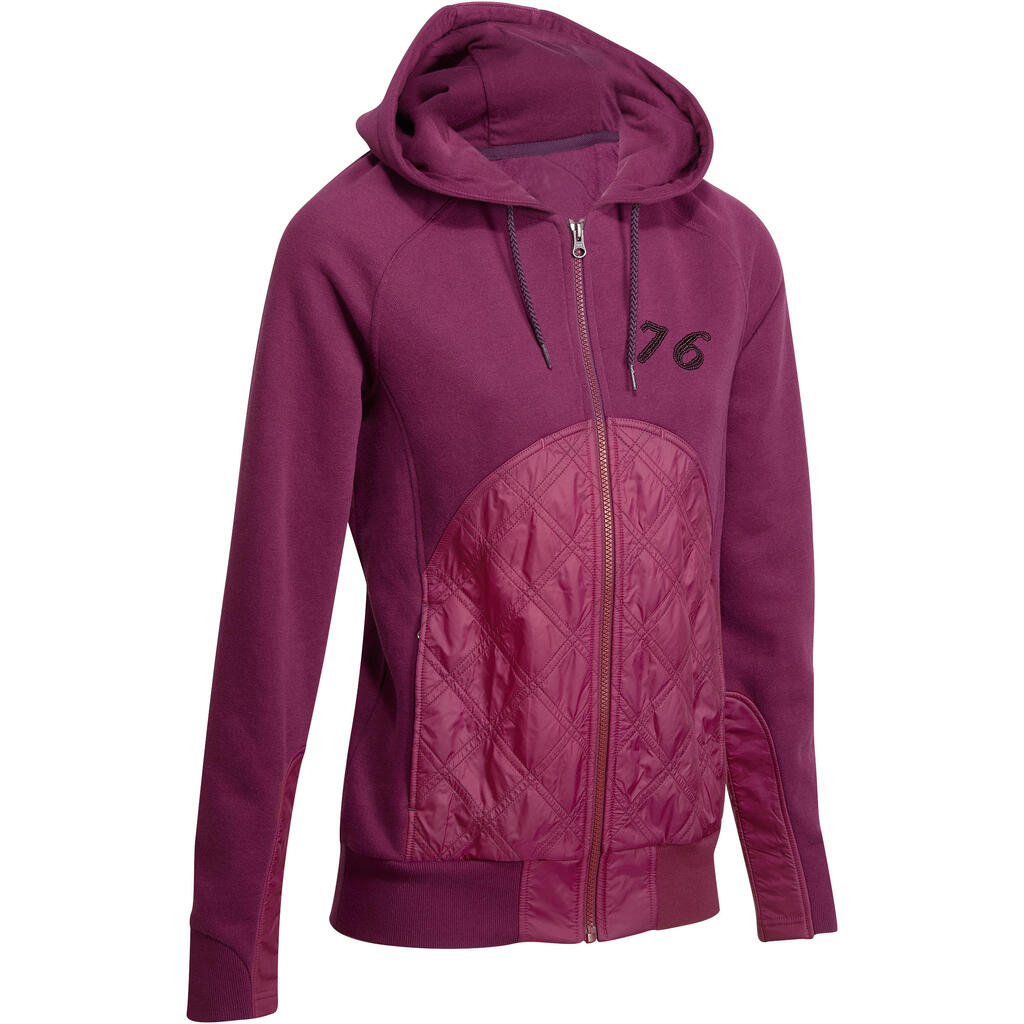 Paddock Women's Horse Riding Sweatshirt - Plum