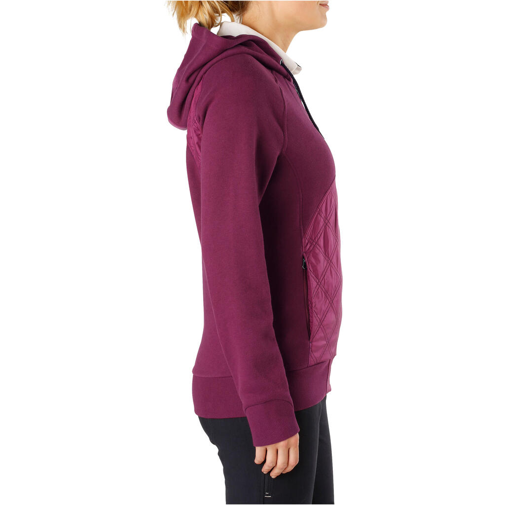 Paddock Women's Horse Riding Sweatshirt - Plum