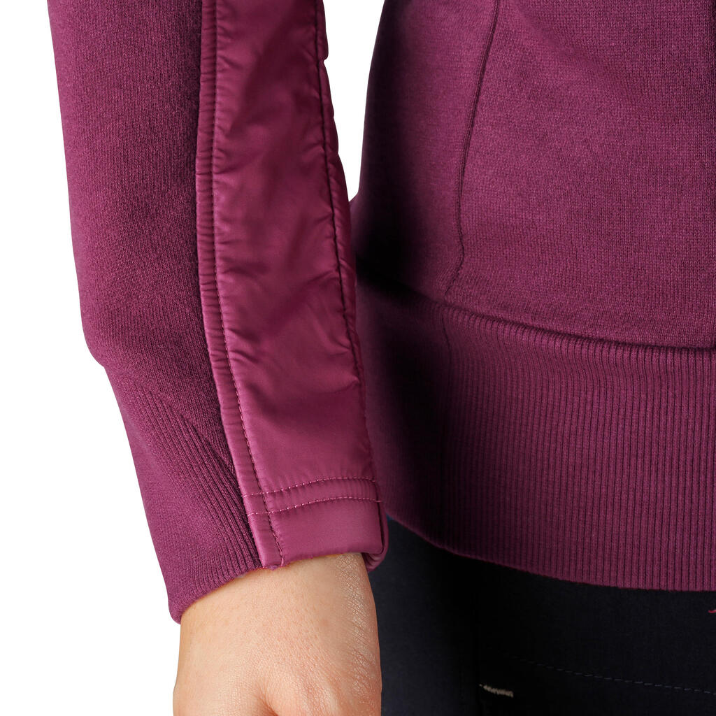 Paddock Women's Horse Riding Sweatshirt - Plum