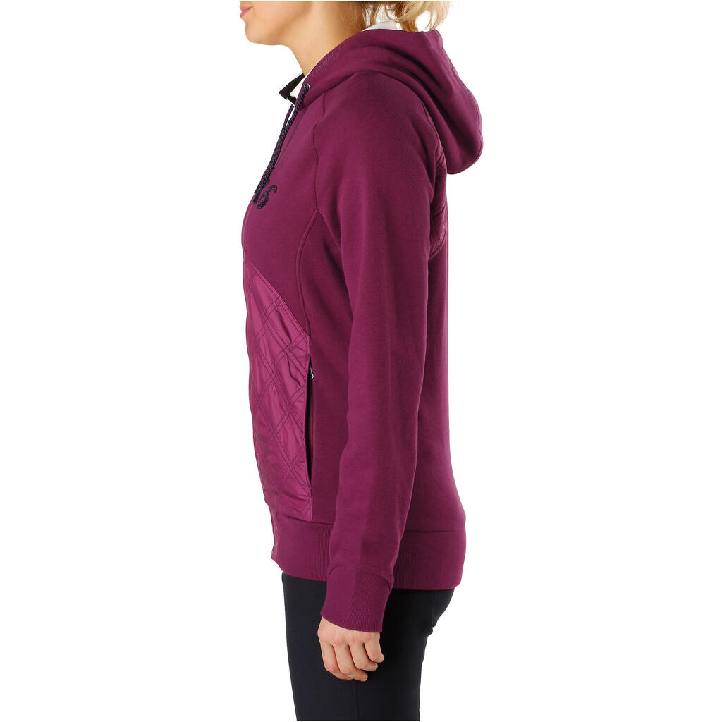 Paddock Women's Horse Riding Sweatshirt - Plum