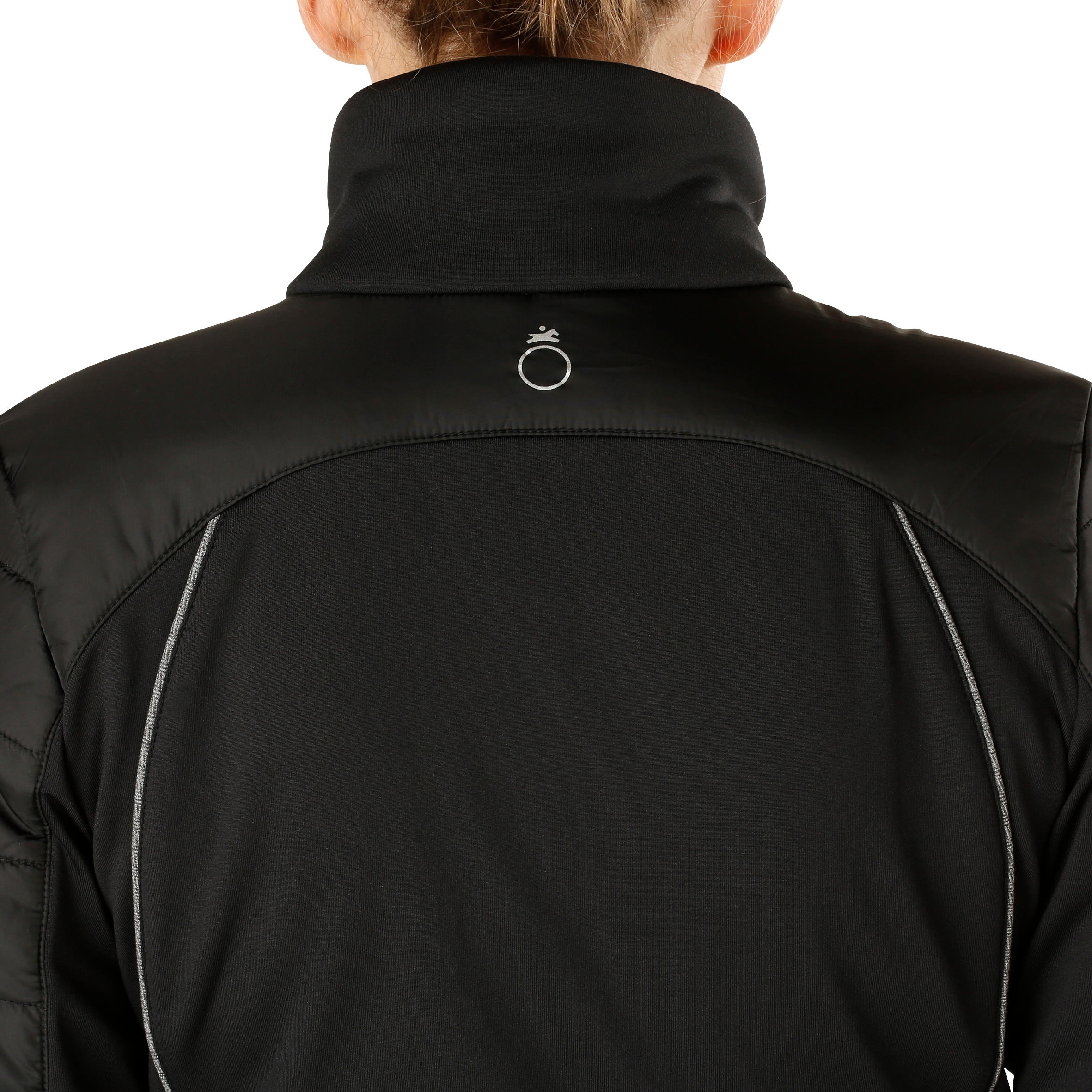 Safy Women's Horse Riding Bi-Material Jacket - Black 14/15