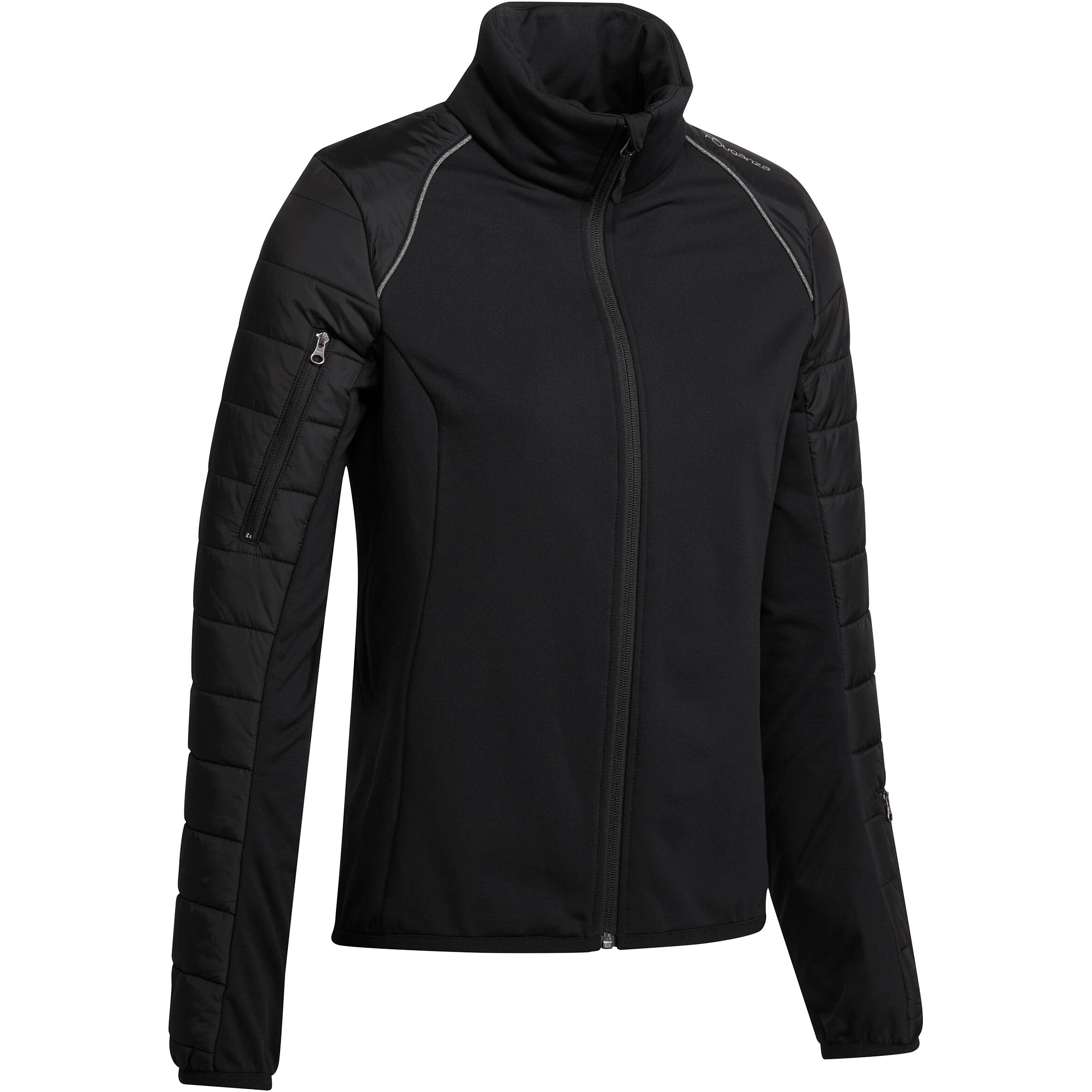 Safy Women's Horse Riding Bi-Material Jacket - Black 1/15