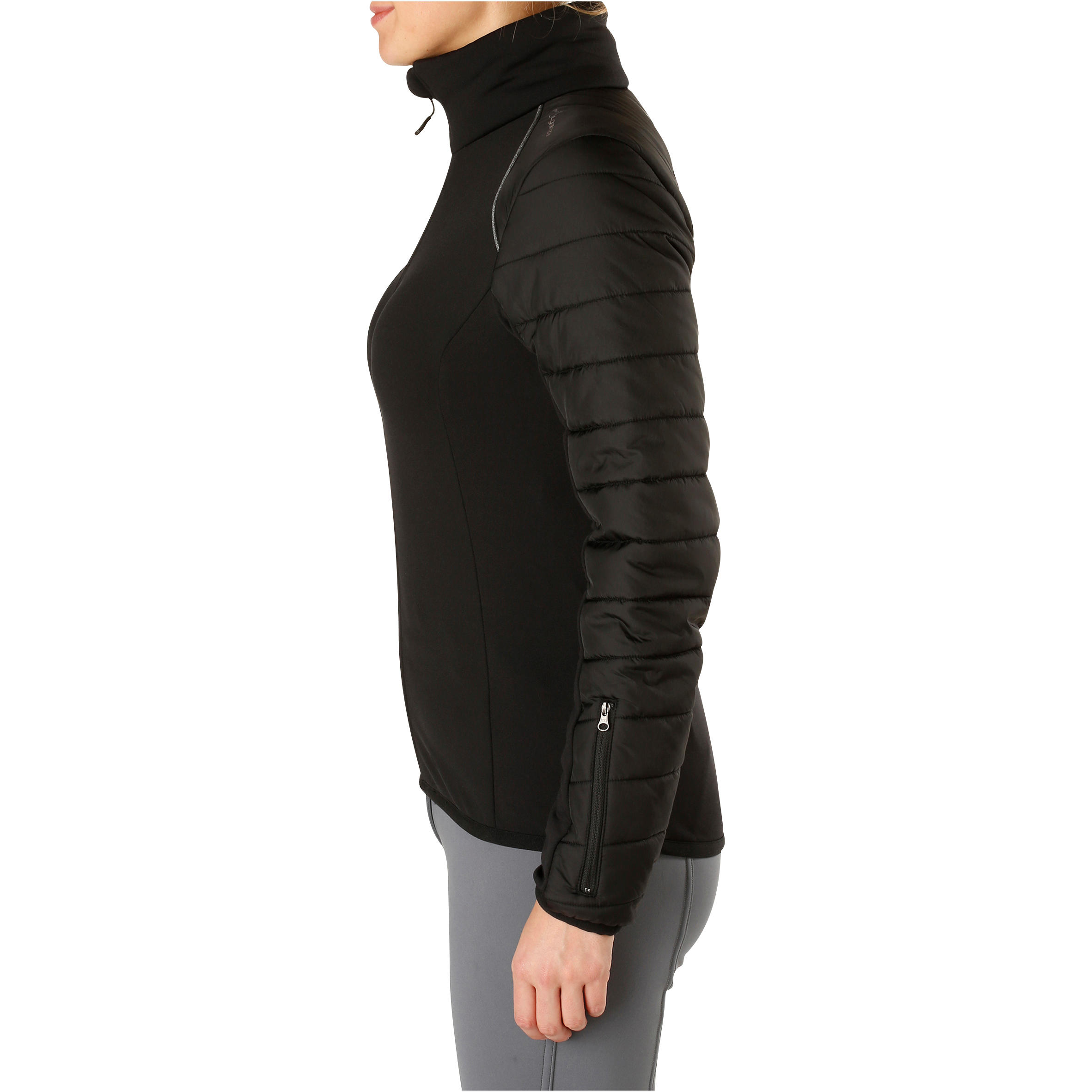 Safy Women's Horse Riding Bi-Material Jacket - Black 5/15