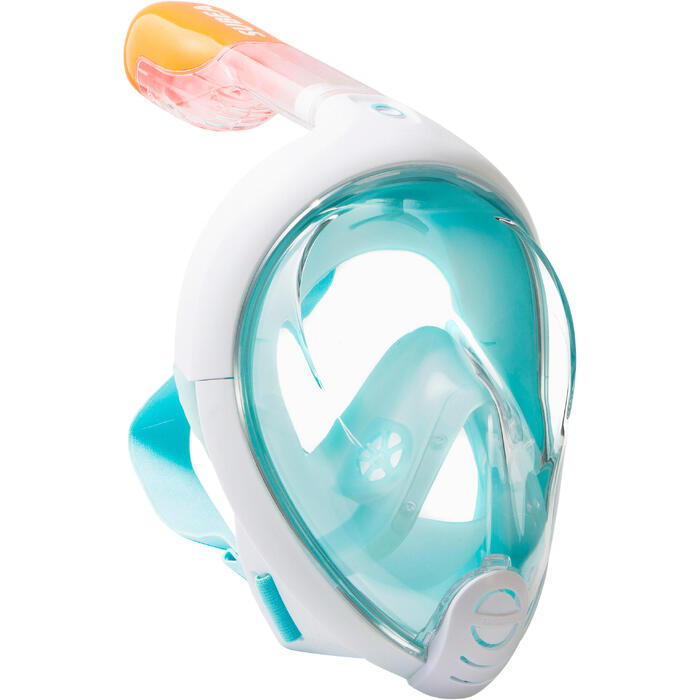 Masque de snorkeling en surface Easybreath bleu Subea Decathlon