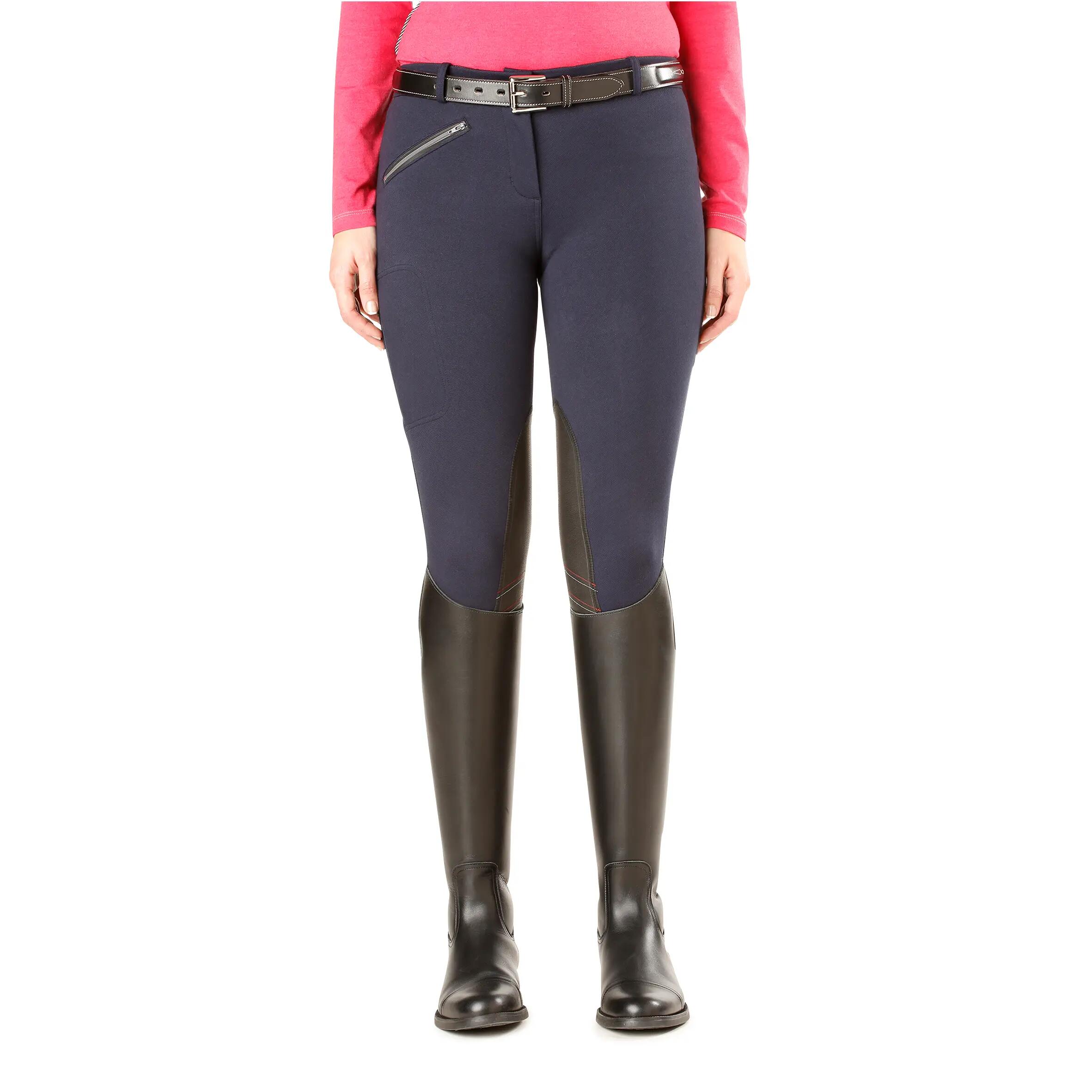 Victoria Women's Warm Horse Riding Jodhpurs - Navy 2/22