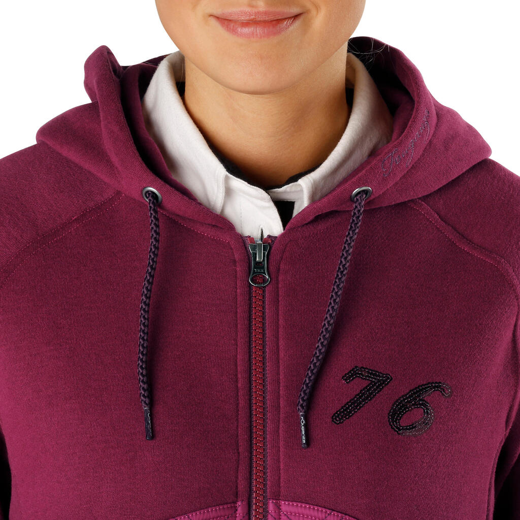 Paddock Women's Horse Riding Sweatshirt - Plum