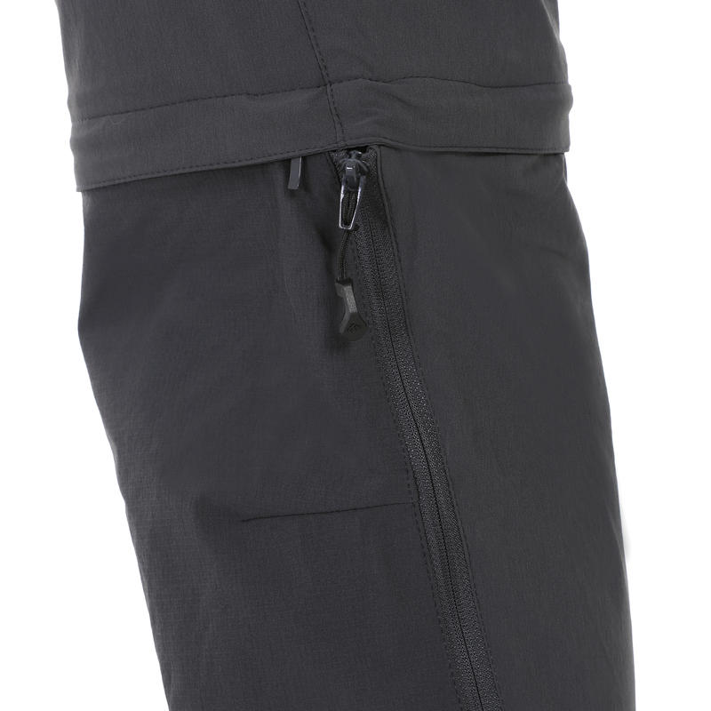 Forclaz 500 Men's Zip-Off Hiking Trousers - Dark Grey - Decathlon