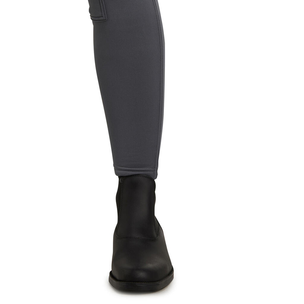 Women's Horse Riding Warm Jodhpurs 100 - Petrol Green