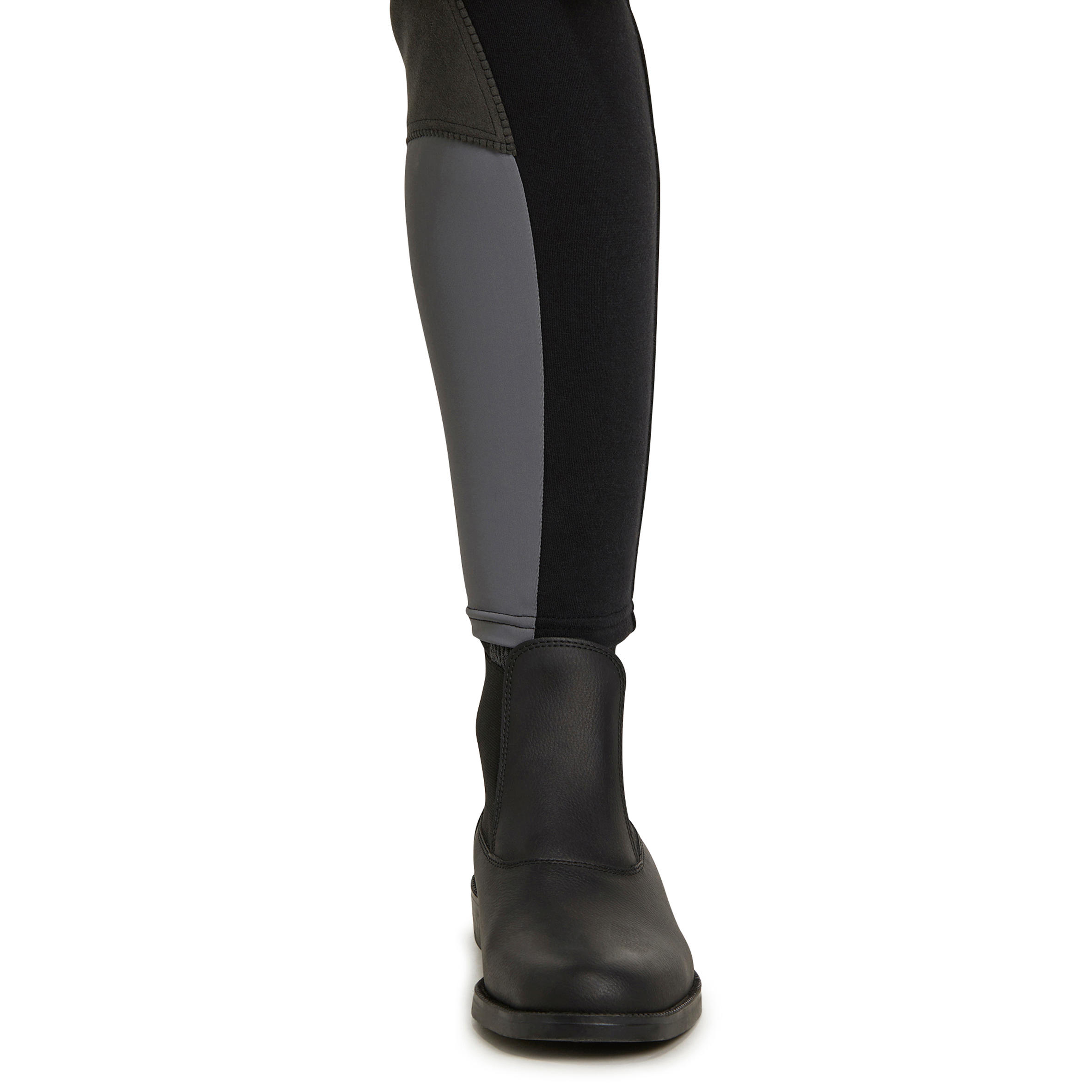 Pantalon fond de peau équitation femme 180 FULLSEAT noir - FOUGANZA