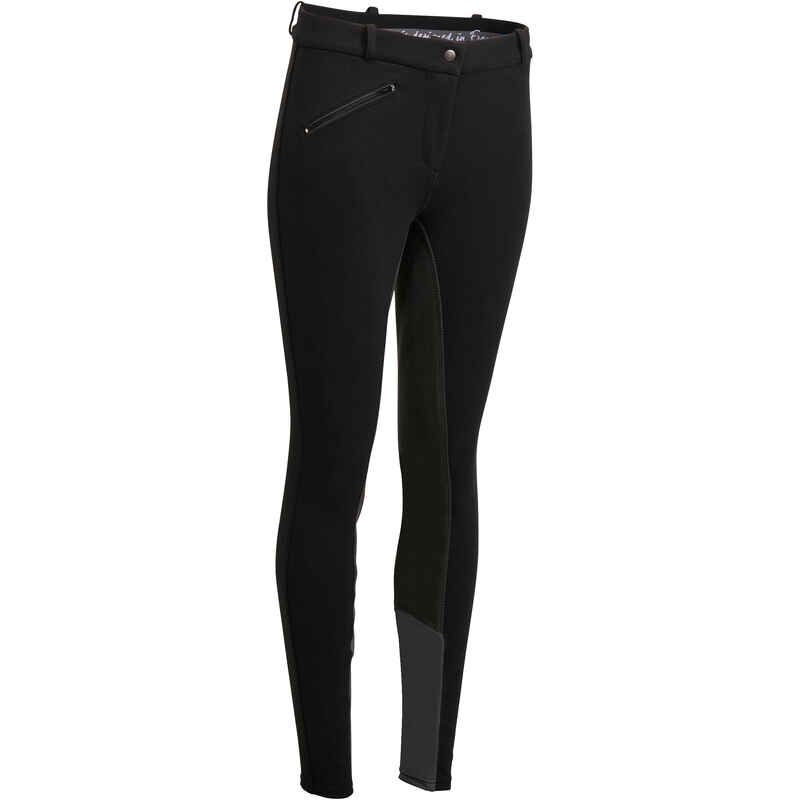 Women's Full Seat Horse Riding Jodhpurs 180 - Black