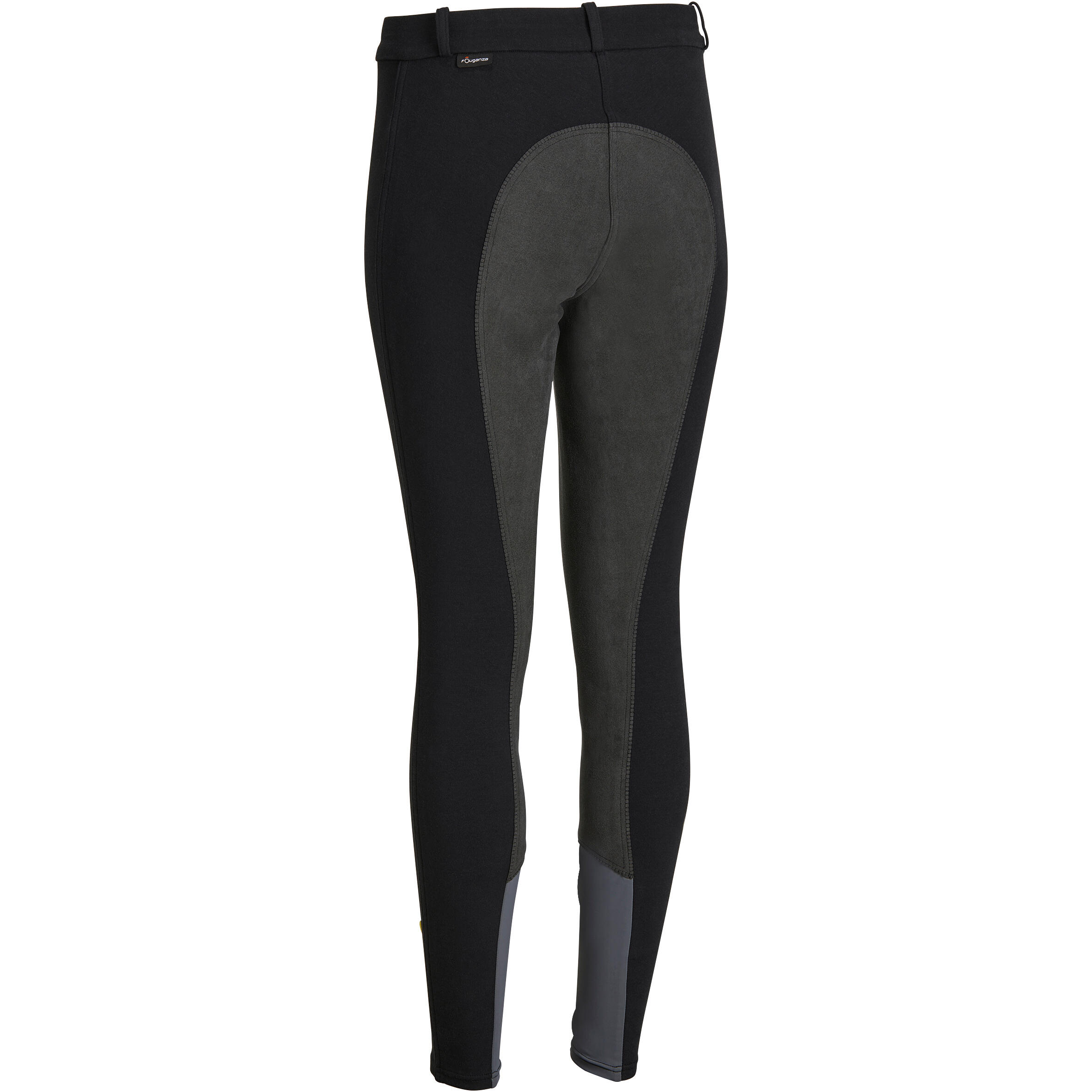 Pantalon fond de peau équitation femme 180 FULLSEAT noir - FOUGANZA