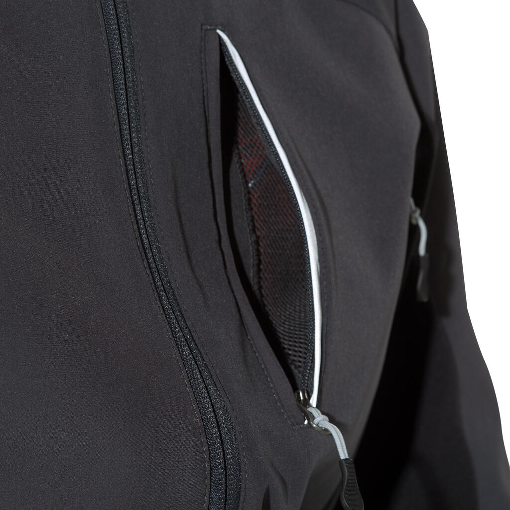 Reitjacke Softshelljacke 500 wasserdicht Herren dunkelgrau