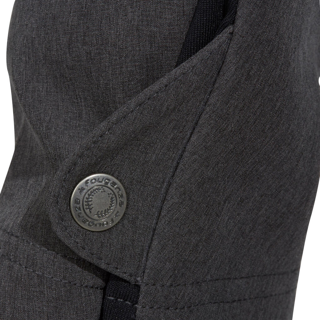 Reitjacke Softshelljacke 500 wasserdicht Herren dunkelgrau