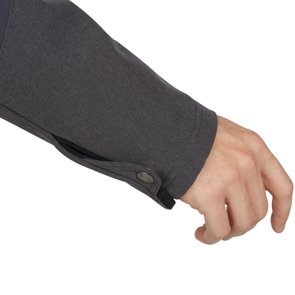 Reitjacke Softshelljacke 500 wasserdicht Herren dunkelgrau
